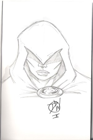 My sketch: Raven of the Teen Titans