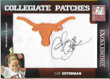 2008 Donruss Elite Extra Edition Cat Osterman Collegiate Patches Autograph..